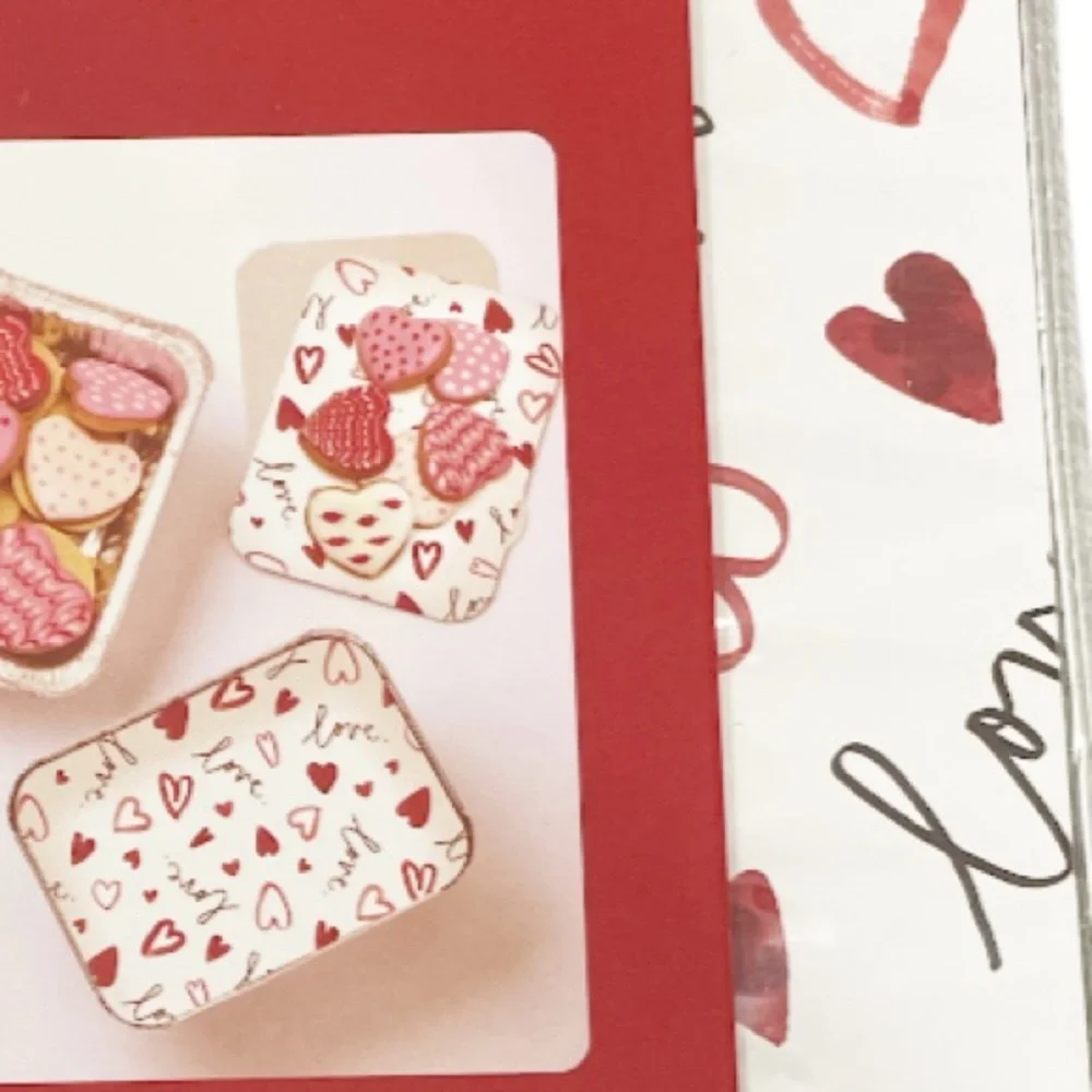 NEW Rae Dunn Valentine’s Day LOVE 24 Pk Foil Treat Bins & Lids💖♥️💖